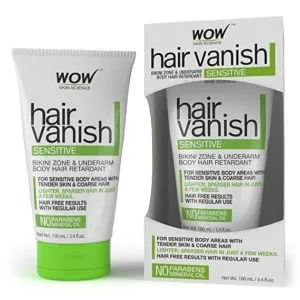 Wow Hair Vanish Sensitive No Parabens and Rs 225 amazon dealnloot