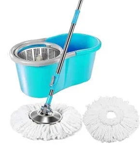 Zemic Stainless Steel Easy Clean Spin Bucket Rs 799 amazon dealnloot