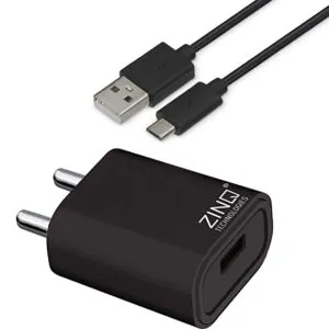 Zinq Technologies 2A Single Port Mobile Charger Rs 199 amazon dealnloot