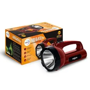 wipro Emerald Plus Rechargeable Emergency Light Pack Rs 398 amazon dealnloot
