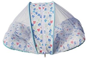 Amardeep and Co Toddler Mattress with Mosquito Net Teddy (Blue) - MT-01-BLUE-BEAR