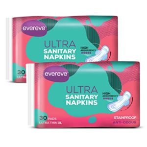 EverEve Ultra Sanitary Napkin XL 284mm Pack Rs 264 amazon dealnloot