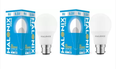 Halonix 9 W, 0.5 W Round B22 LED Bulb