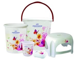 Princeware Bathroom Set of 5Pcs consisting of Rs 560 amazon dealnloot