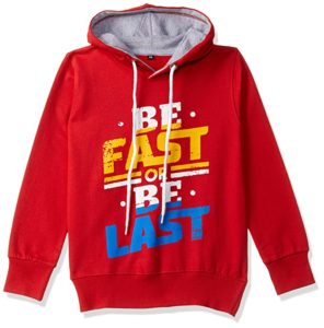 T2F Boys Chest Printed Hooded Sweatshirt Rs 209 amazon dealnloot