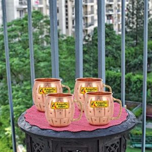 Angelic Copper Handmade Copper Cup Set 400ml Rs 584 amazon dealnloot