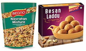 Bikano Navratan Mixture 1kg and Besan Laddu Rs 290 amazon dealnloot