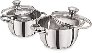 Pristine Stainless Steel Casserole Set With Lid Rs 696 amazon dealnloot