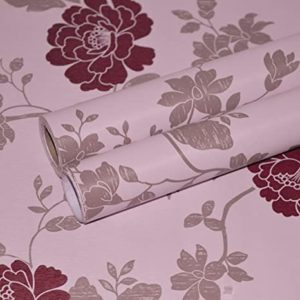 Wollzo Pink Flowers Self Adhesive Wallpaper 45 Rs 99 amazon dealnloot