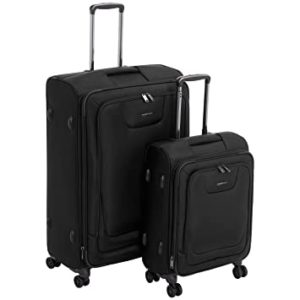 AmazonBasics 2 Piece Expandable Softside Spinner Luggage Rs 4004 amazon dealnloot