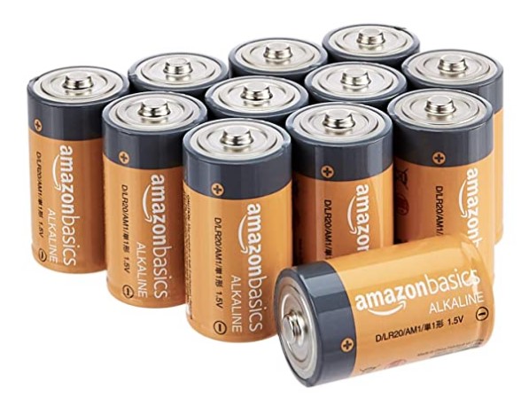 AmazonBasics D Cell Everyday Alkaline Batteries (12-Pack)