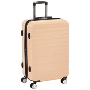 AmazonBasics Premium Hardside Spinner 24 Inch Pink Rs 2183 amazon dealnloot