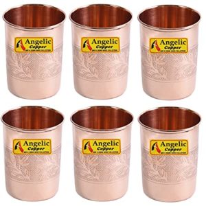 Angelic Copper Emborsed Glass Set 260 ml Rs 597 amazon dealnloot