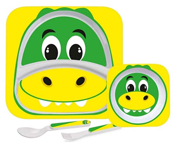 Cello Melmoware Kids Meal Set of 4, Crocodile Design