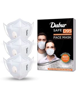 DABUR Safe D95 Face Mask N95 Equivalent Rs 242 amazon dealnloot