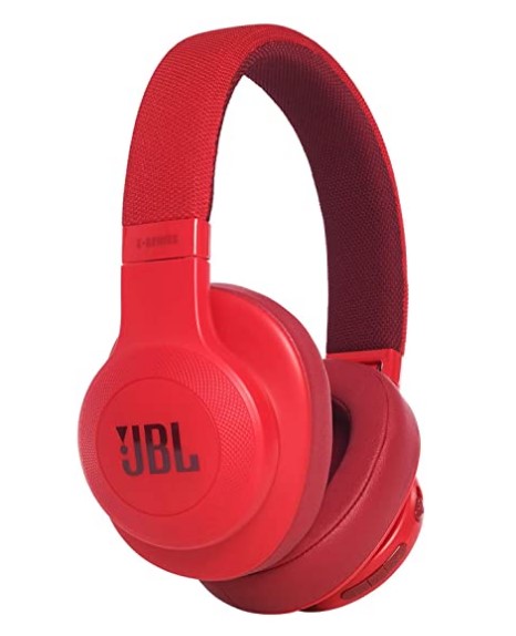 JBL E55BT Wireless Over-Ear Headphones with Mic (Red)