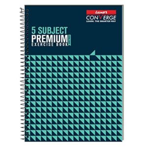 Luxor 5 Subject Spiral Premium Exercise Notebook Rs 88 amazon dealnloot