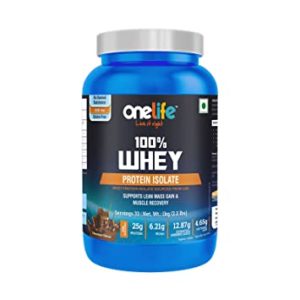 Onelife Whey Protein Isolate with BCAA 6 Rs 1369 amazon dealnloot