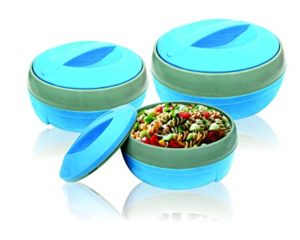 Princeware TULIP 3Pcs Casserole Set Plastic Blue Rs 299 amazon dealnloot