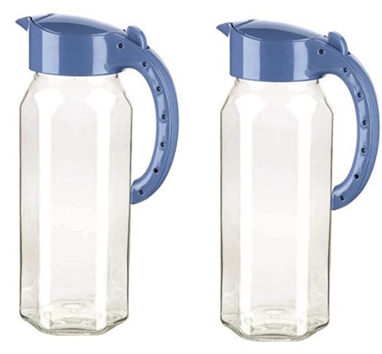 SignoraWare Radiant Glass Water Jug, 1.5 Litre, Set of 2,Multicolour