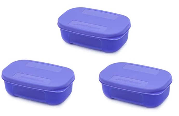 Signoraware ICY Cool Plastic Container Set, 140ml, Set of 3, Violet