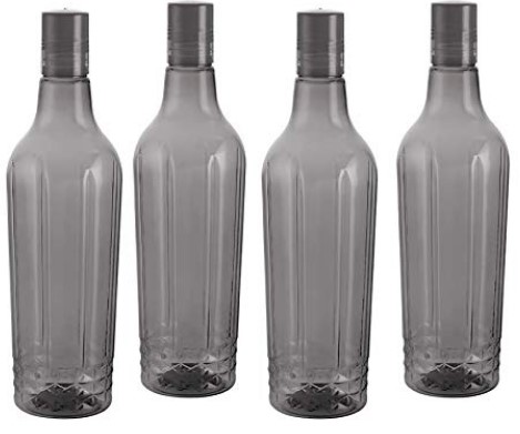 Steelo Plastic Water Bottle, 1L, Set of 4, Grey