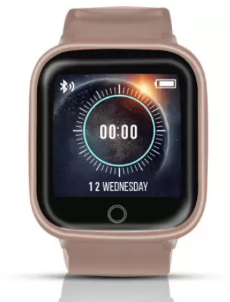 Syska SW100 Smartwatch  (Gold Strap, Free Size)