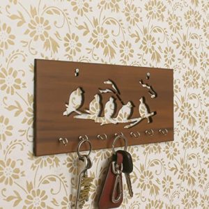 eCraftIndia Birds Theme Wooden Key Holder with Rs 99 amazon dealnloot
