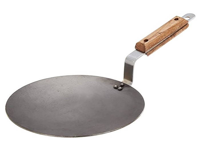 Amazon Brand - Solimo Iron Concave Tawa 25 cm