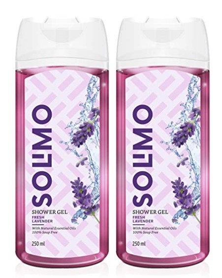 Amazon Brand - Solimo Shower Gel, Fresh Lavender - 250 ml (Pack of 2)