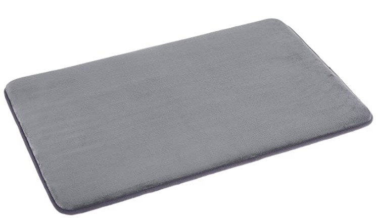 AmazonBasics Non-Slip Memory Foam Bathmat (45.7 x 71 Cm), Gray