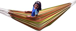 Hangit Fabric Cotton Hammock Green Stripes 396 Rs 789 amazon dealnloot