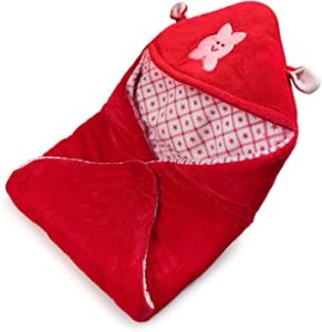 MY NEWBORN Baby Blanket Hooded Fleece Wrapper Rs 191 amazon dealnloot