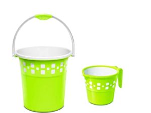 Milton Mozaic Plastic Bucket and Mug 20 Rs 405 amazon dealnloot