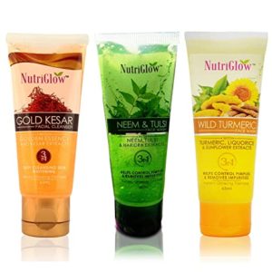 NutriGlow Face Wash Pack of 3 Gold Rs 174 amazon dealnloot