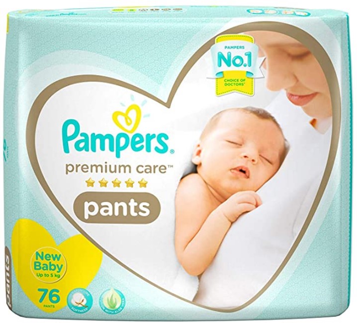 Pampers Premium Care Extra Small Diapers, 76 Count