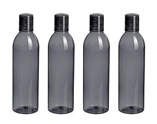 Steelo Savory Plastic Water Bottle, 1 Litre, Set of 4, Grey