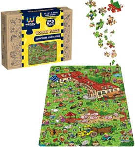 Webby Countryside Illustration Wooden Jigsaw Puzzle 252 Rs 174 amazon dealnloot