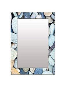 999Store Printed White Stone Rustic Pattern Mirror Rs 693 amazon dealnloot
