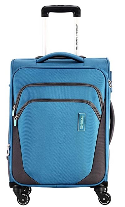 American Tourister Kansas Polyester 57 cms Blue Softsided Cabin Luggage