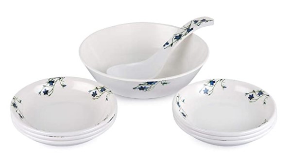 Cello Artista Melamine Blue Bells Dahi Bhalla Set, 8 PC