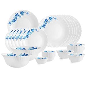 Cello Opalware Dazzle Blue Swirl Dinner Set Rs 1313 amazon dealnloot