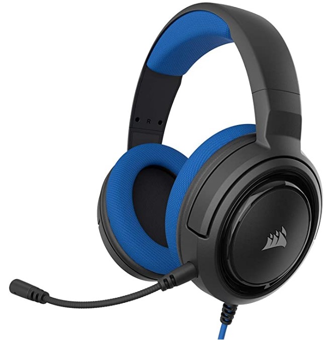 Corsair HS35 Stereo Gaming Headset - Headphones Designed for PC and Mobile – Blue