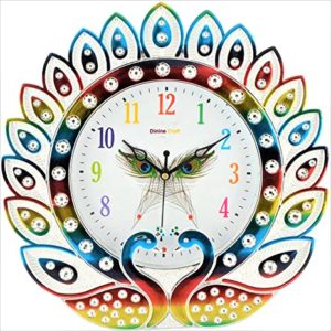 Dinine Craft Wall Clock for Home Multi Rs 229 amazon dealnloot