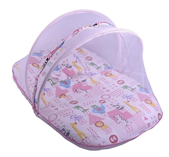 Fisher Price Mattress Set with Mosquito Net - Pink