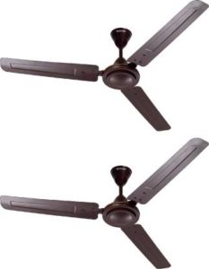 Hindware Aerochamp 1200 mm 3 Blade Ceiling Fan  (Umber Brown, Pack of 2)