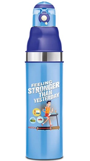 Milton Kool Stunner 1000 Insulated School Kids Bottle with Inner Steel, 810 ml, Blue