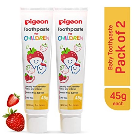 Pigeon Strawberry Toothpaste (45g, Pack of 2)