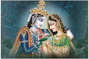 SAF Synthetic Religious Poster Multicolor Radha Krishna Rs 54 amazon dealnloot