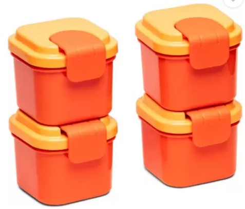 TUPPERWARE Small snack container Klik Klack small 4 Piece Spice Set